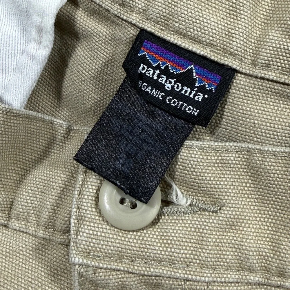 Vintage Patagonia Organic Cotton Canvas Work Pants Tan Khaki‎ Straight Leg 32x33